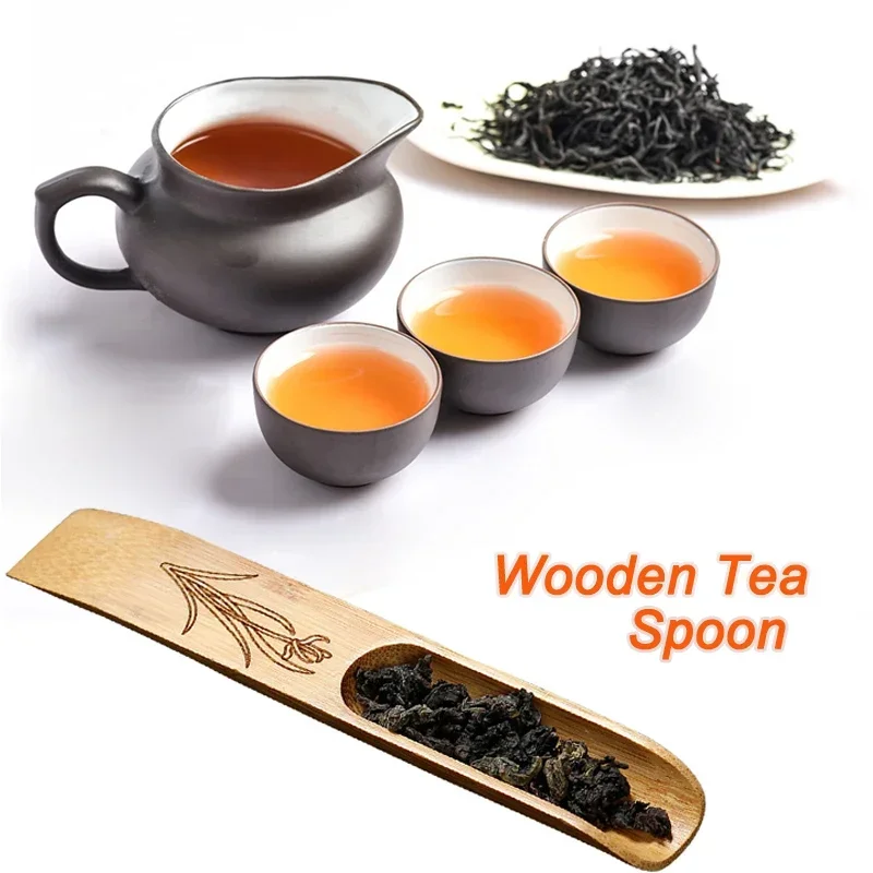 Natural Bamboo Spoon Chinese Kongfu Tea Shovel Orchid Carving Tea Scoops Teaspoon Home Teahouse Office Ceremony Teaware Tool