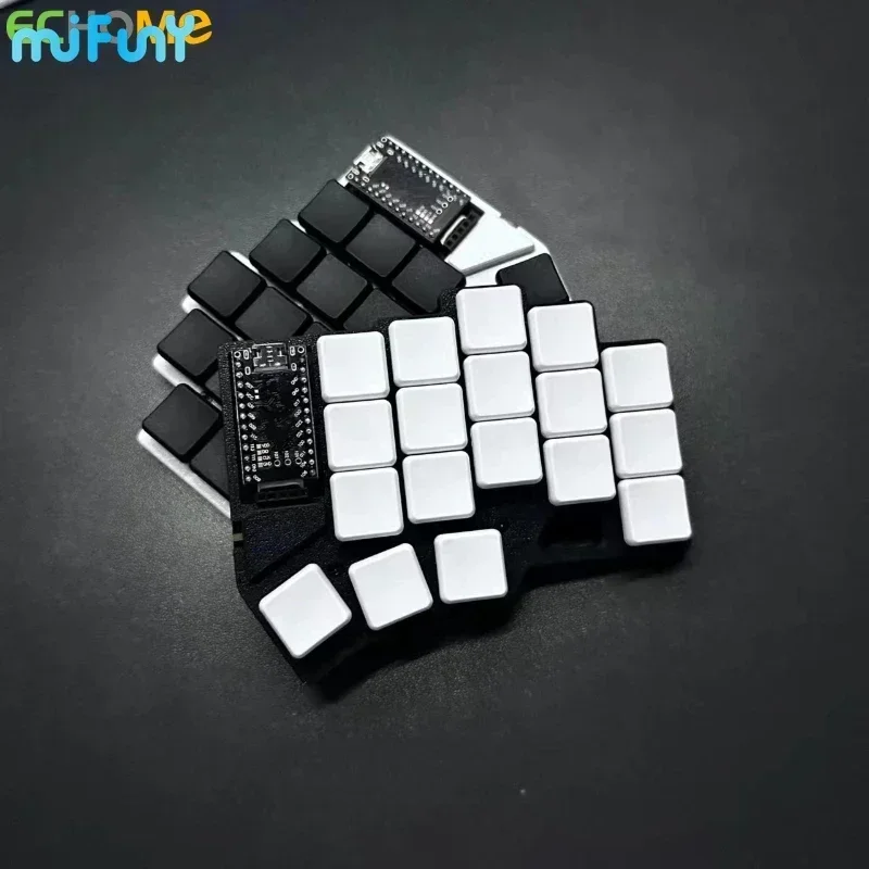 Temper Corne Choc Split Keyboard Custom Bluetooth Dual-mode ZMK Hot-swap16.5MM Keycaps Niceview Screen Split Keyboard Design