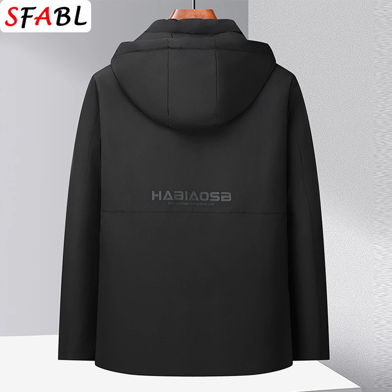 سترة شتوية للرجال بقلنسوة حرارية سترات شتوية سميكة مبطنة مصدات الرياح الداخلية سترات شتوية للرجال معاطف شتوية ملابس خارجية للتزلج