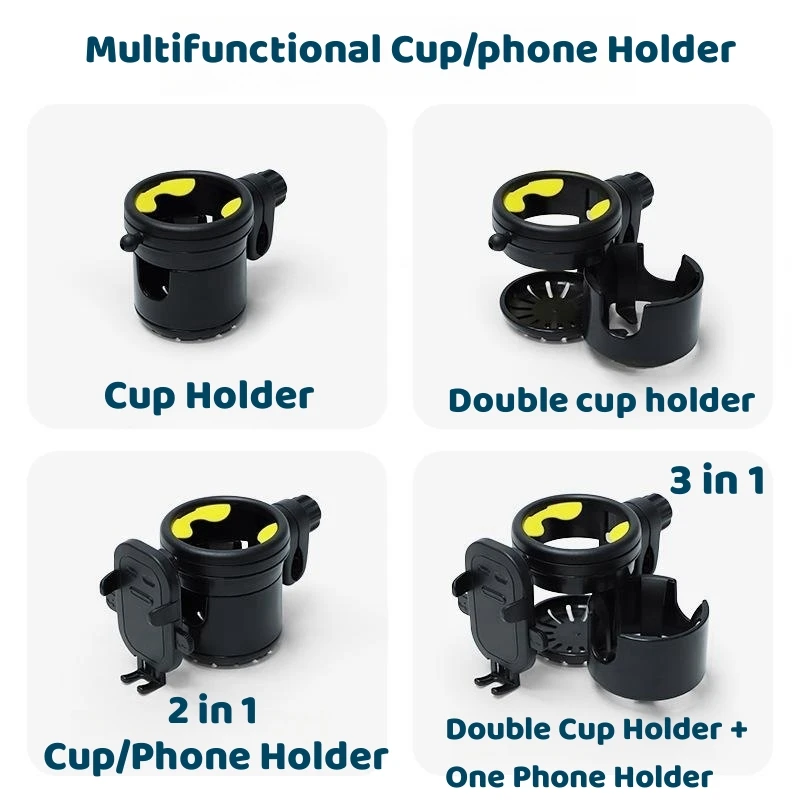 3/2 in 1 Baby Stroller Cup Holder With Phone Holder For Universal Bike Motorcycle Bicycle MobilePhone Support Holder Cup Holder