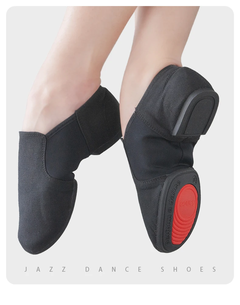 Tanzschuhe Damen Trainingsschuhe mit weichen Sohlen Lehrerschuhe Klassischer Tanz Outdoor Canvas Schwarz Herren Schnür-Jazz-Schuhe – Detail 1