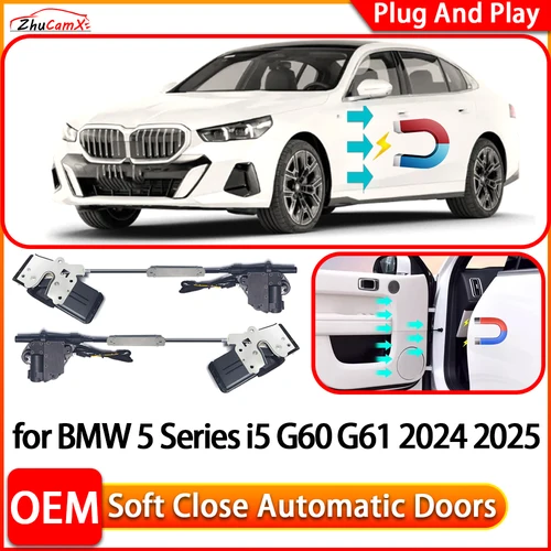 ZhuCamX BMW 5 シリーズ i5 G60 G61 2024 車自動電動ソフトクローズドアクローザー電動閉鎖ドアコンフォート閉鎖システム