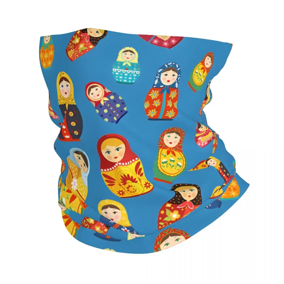 Russian Nesting Doll Scarf Neckerchief Neck Face Mask Polyester