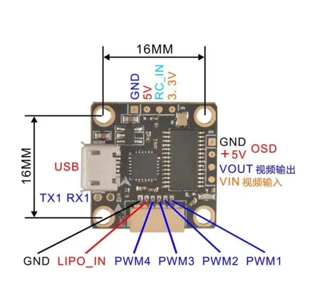 Teeny 1s F3 Controlador de vôo construído em Betaflight OSD 20*20mm STM32F303CCT6 betaflight OMNIBUS mini quadricóptero FPV sem escova