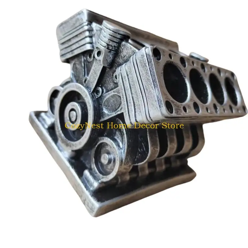 92MF Engine Imitation Resin Pen Storage Box Automotive Enthusiasts Collection Item