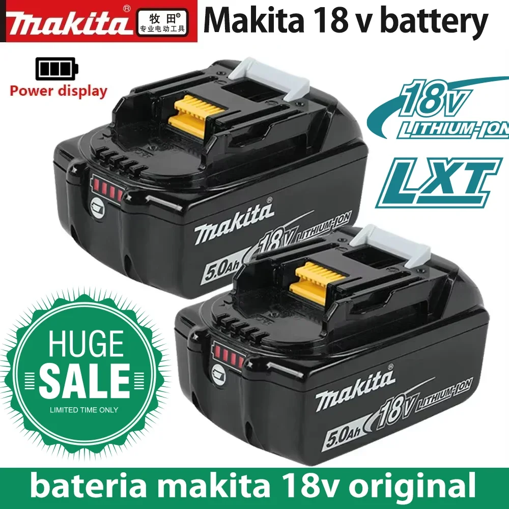 Makita-Batterie lithium-ion aste pour outil électrique, LED de subdivision, 100% Ah, 18V LXT BL1860B, BL1860BL1850, BL1830, 6.0 d'origine