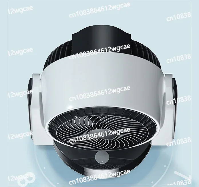 Electric fan with 360 degree rotation, shaking head, desktop turbine air circulation fan, household silent and strong wind power