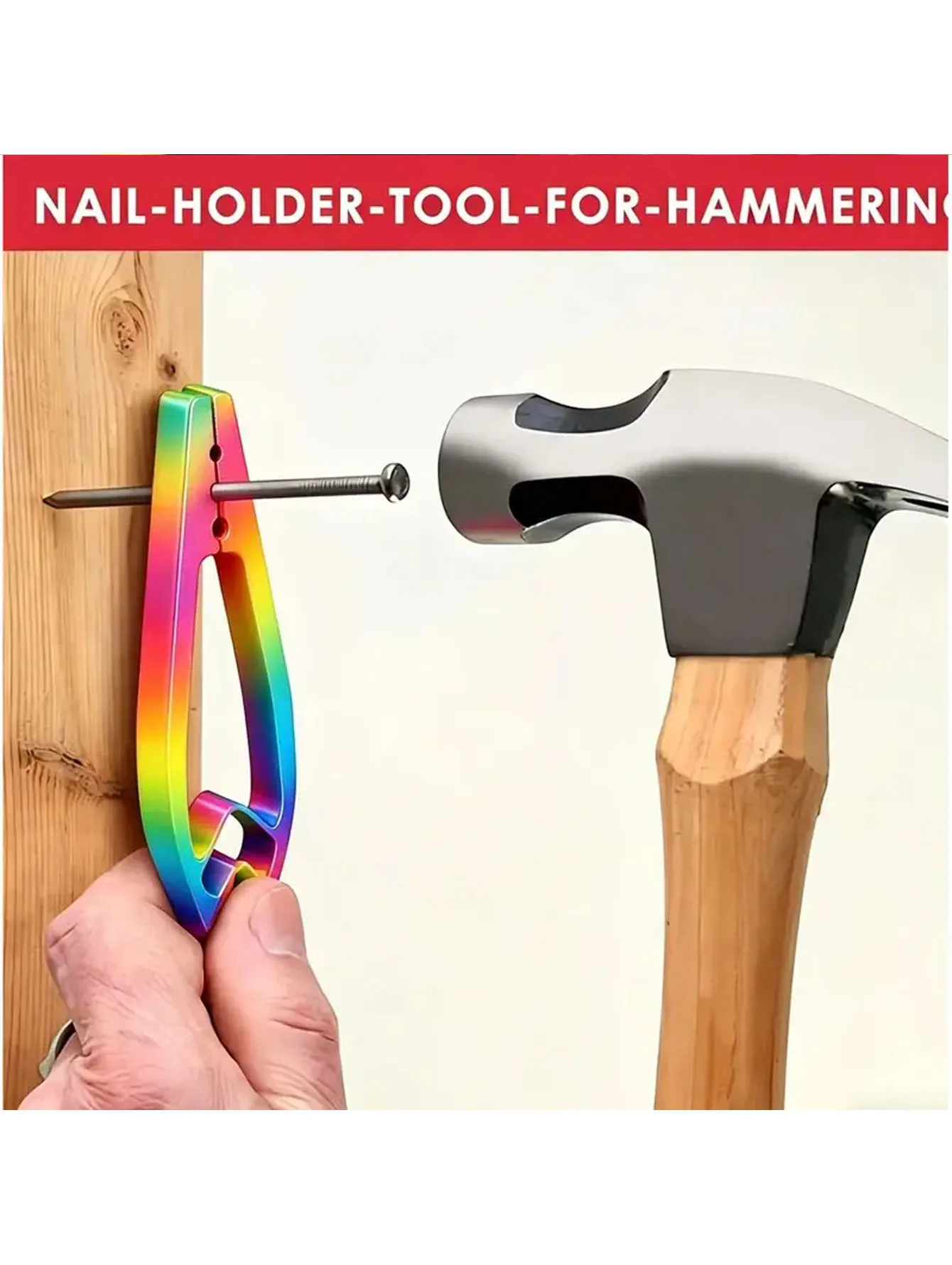 10 * 3cm Multi-Color Optional Nail Holder for Protecting Fingers, Portable Nail Fixing Tool, Nail Fixing Tool