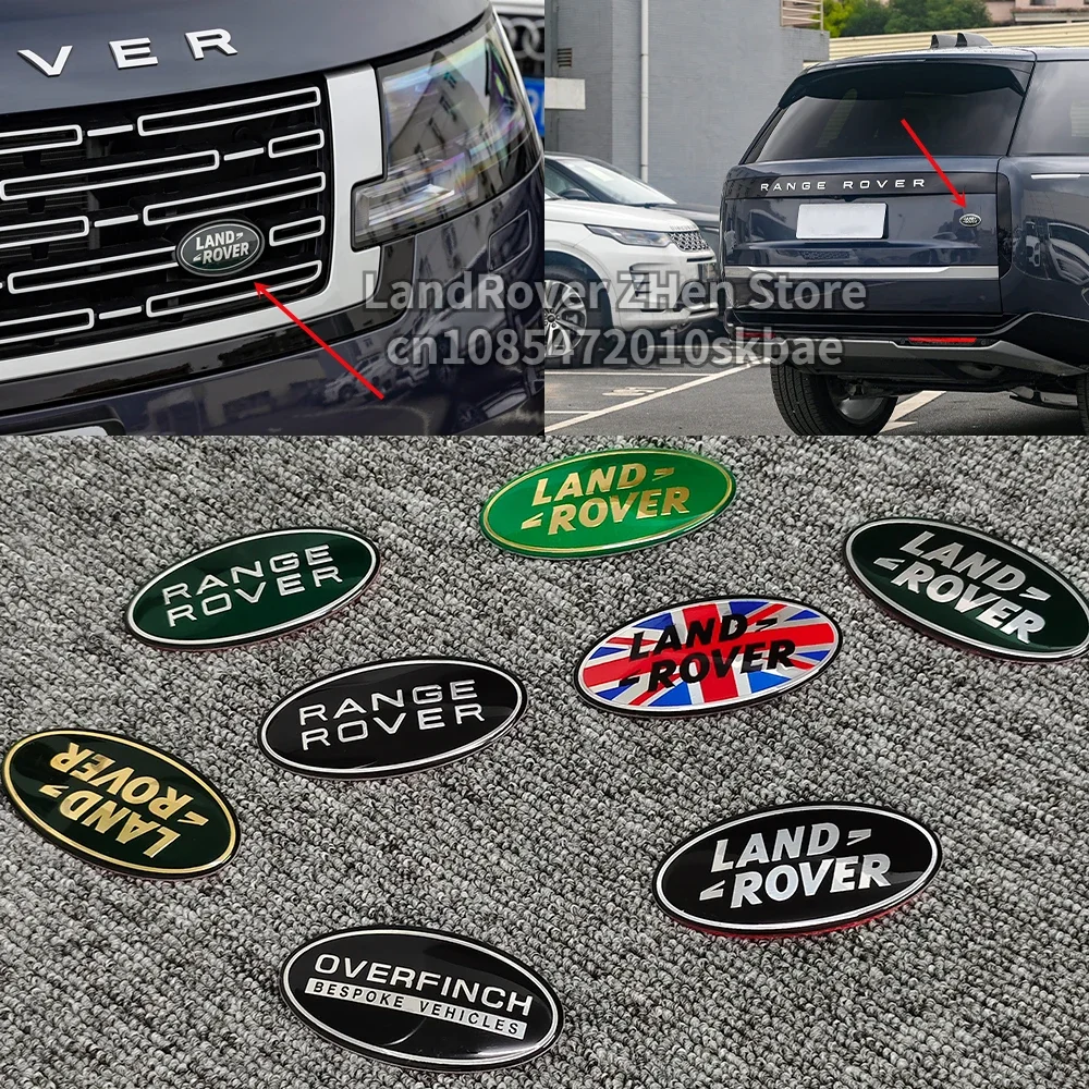 3D Car Front and rear Emblem Badge Sticker For Land rover SVR Discovery Velar Evoque Freelander Range Rover L322 car accessories