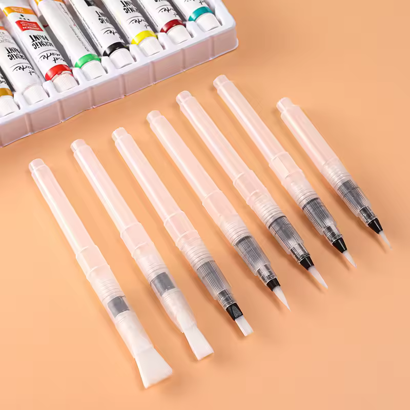 3/7pcs Watercolor Brush Pens Water Storage Function Painting Brushes For Watercolor Art Craft Supplies Artist Accessories - Image 3