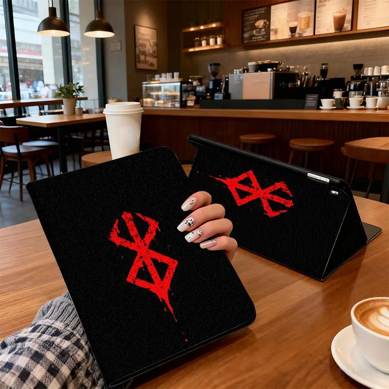 Anime Berserk Art Cool Per iPad Pro Air Mini 1 2 3 4 5 6 7 7th 8th 9th 10th 11th 10.2 9.7 10.5 10.9 11 12.9 Custodia per tablet da 13 pollici