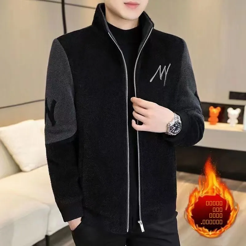 

Мужское хлопковое тюлевое пальто Thiened Busin Sle, весна-осень-зима, открытый кардиган, корейская версия, теплая ветровка