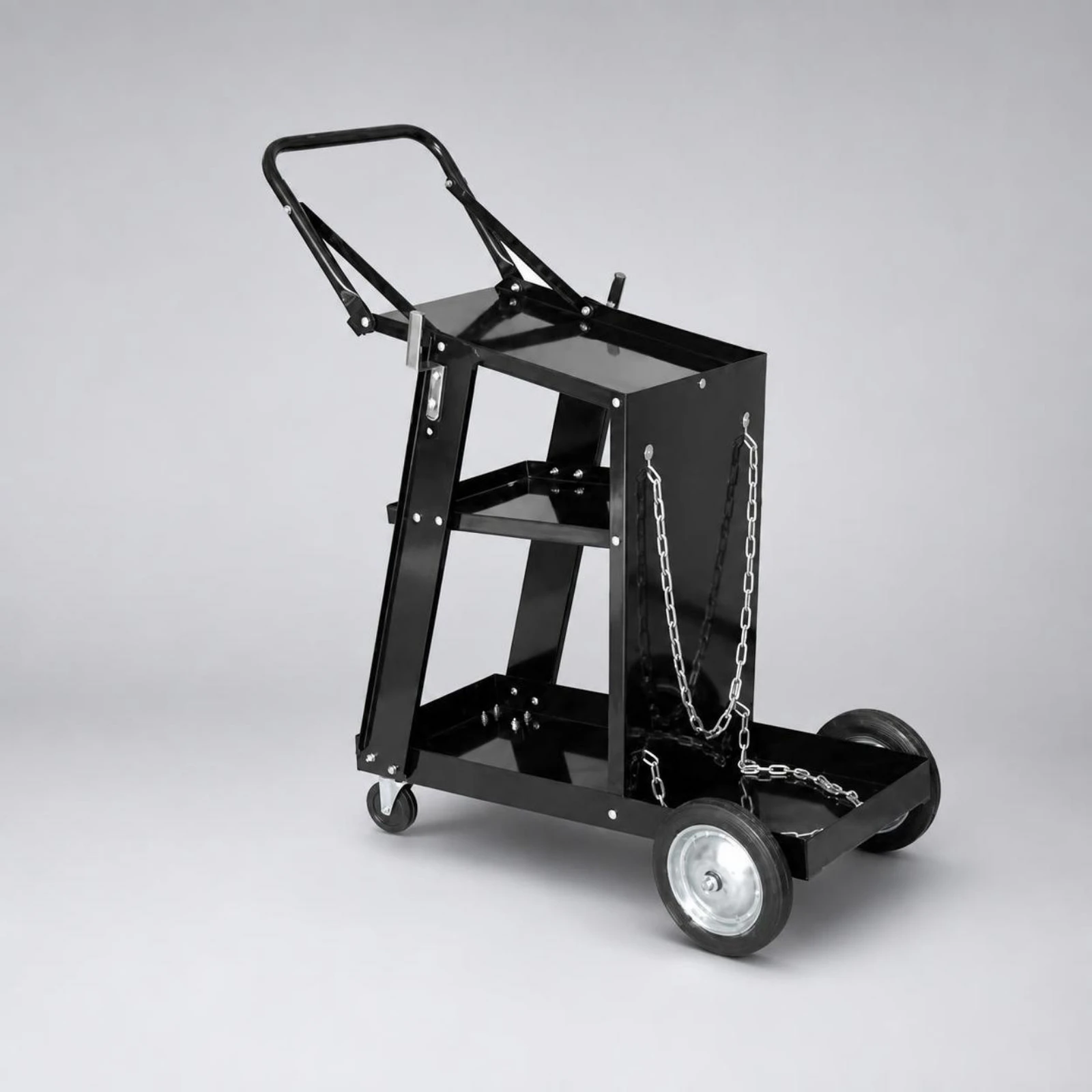 Fabrication Cart Commercial Grade Rolling Utility Cart Rolling Trolley with Handle Multifunction Compact for Welders, Workshop
