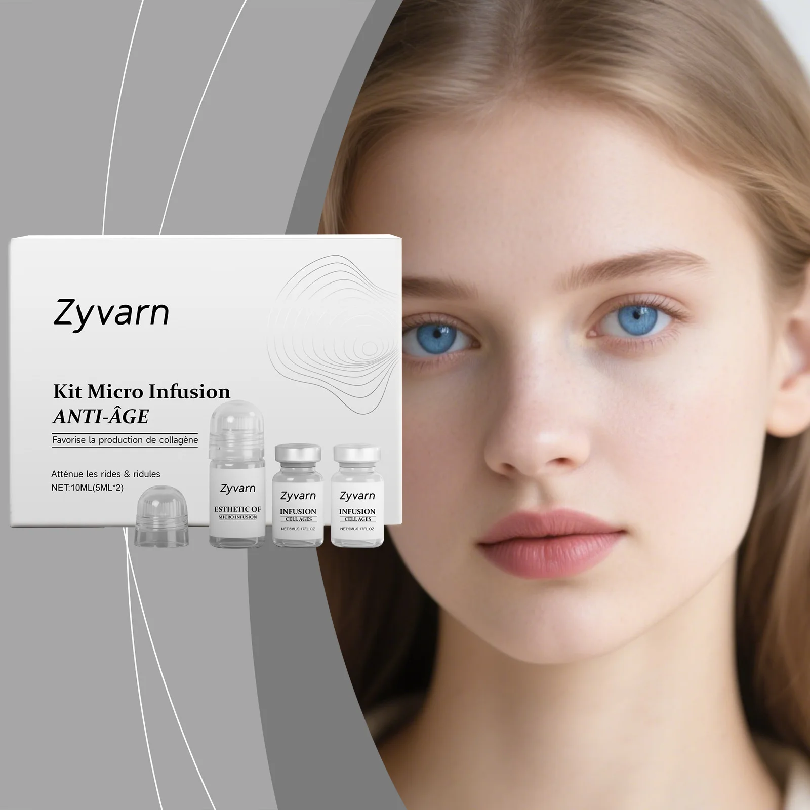 Upgrade Face Skin Repair Micro Needle Essence Niacinamide Facial Serum, Brighten Skin Tone, Moisturize and Hydrate, Smooth and D