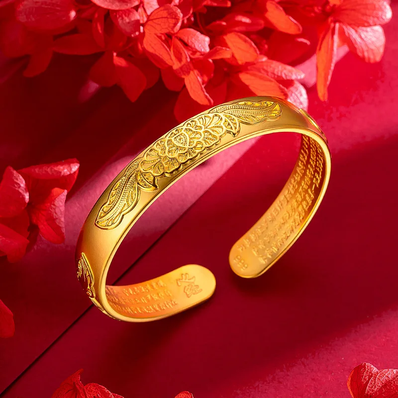 

Jewelry Accessories Gold Color Pdd Fashion Women Copper Bangles Pink Sale