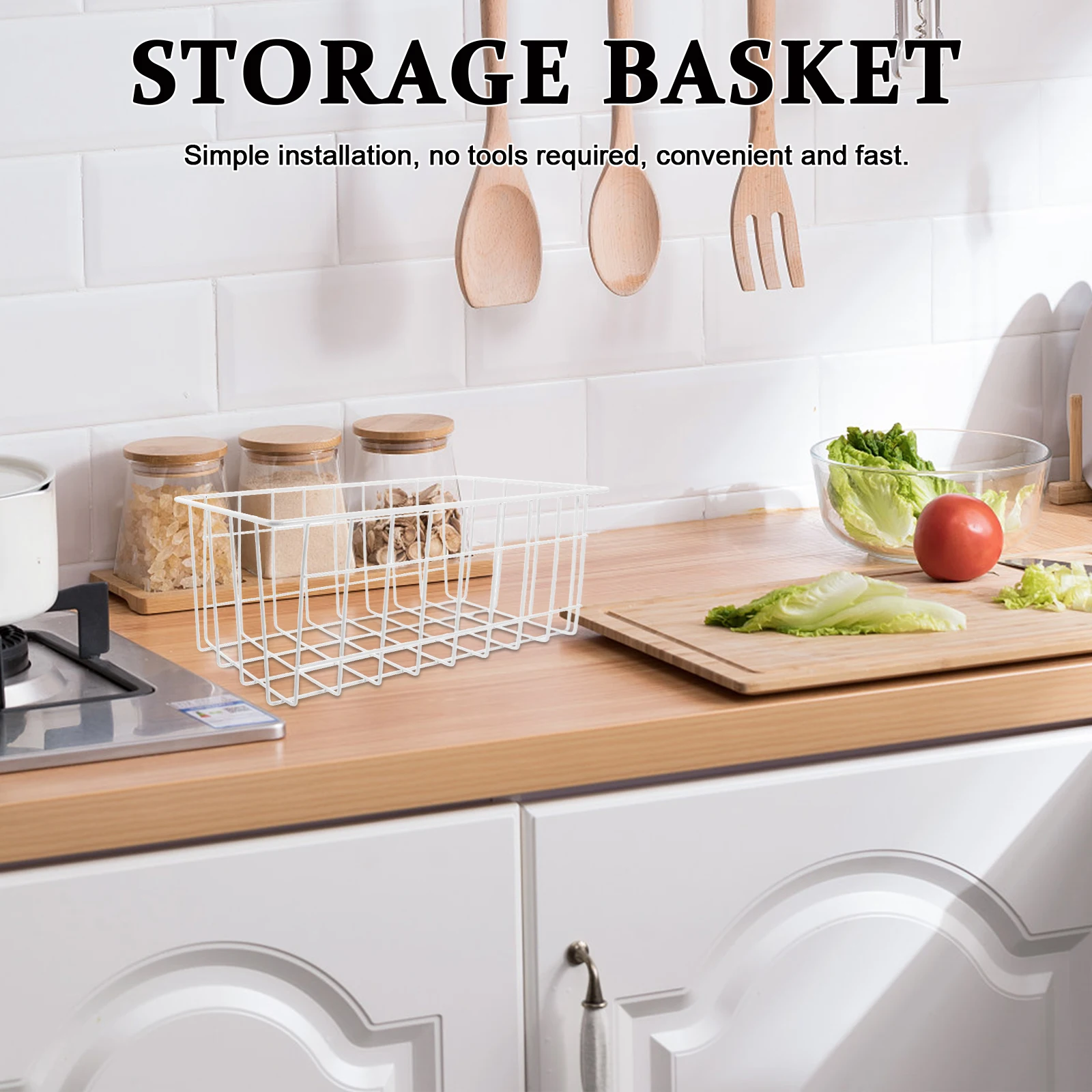 

Freezing Basket Storage Rack for Freezer Iron Collapsible Organizer Bins Office
