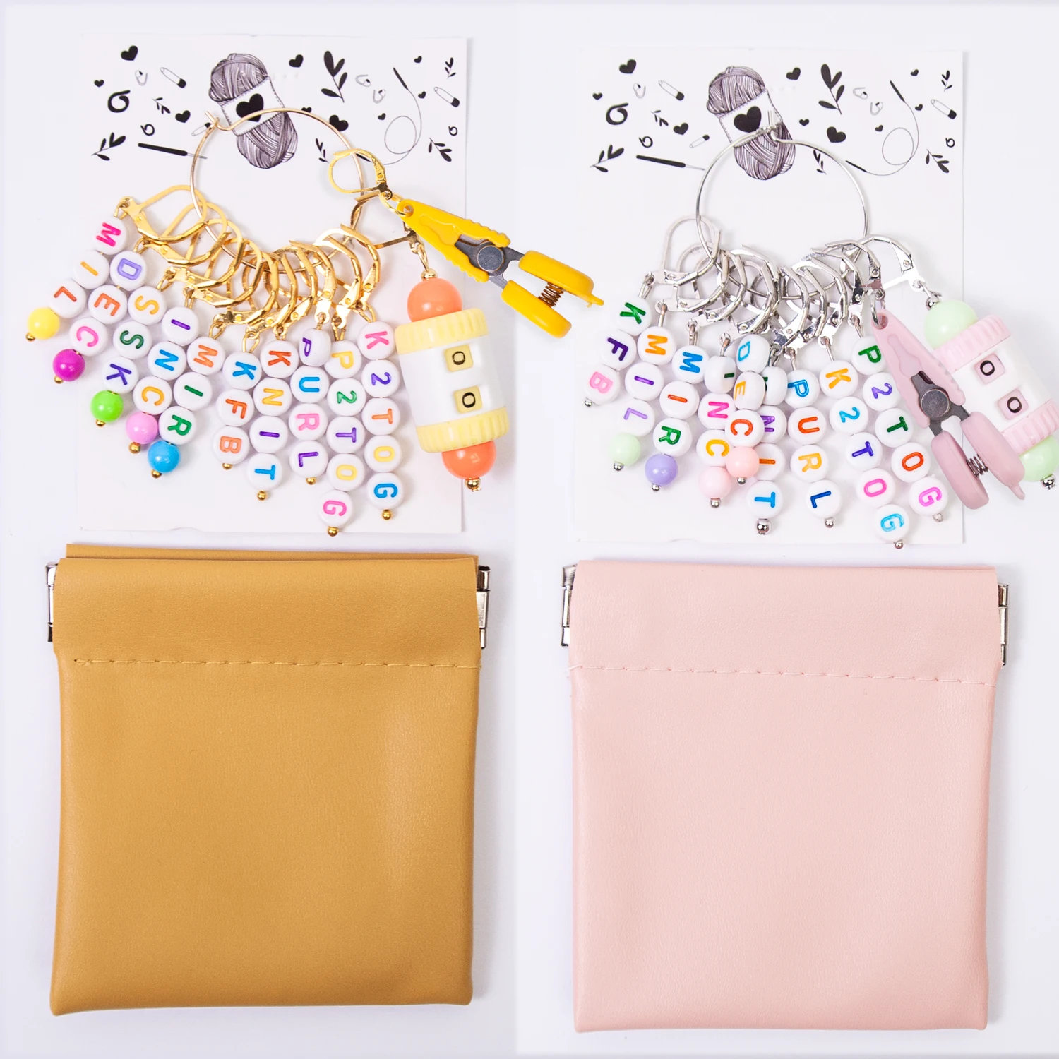 プロ仕様の編み物ステッチマーカーセット(トラベルケース付き) - Stitch Marker Ring のレビューと価格