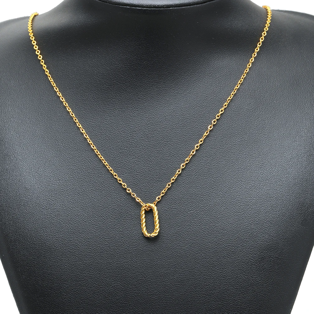 20 قطعة الفولاذ المقاوم للصدأ تويست دوامة البيضاوي السحر موصل هندسي DIY بها بنفسك العصرية صنع المجوهرات قلادة سوار أقراط النتائج #4