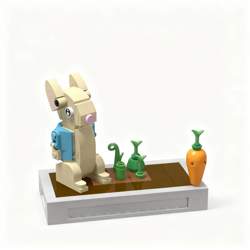 178pcs MOC Peter Rabbit Scene Model Building Blocks Construction Brick Kids Creative Idea Birthday Education Christmas Gift Toys