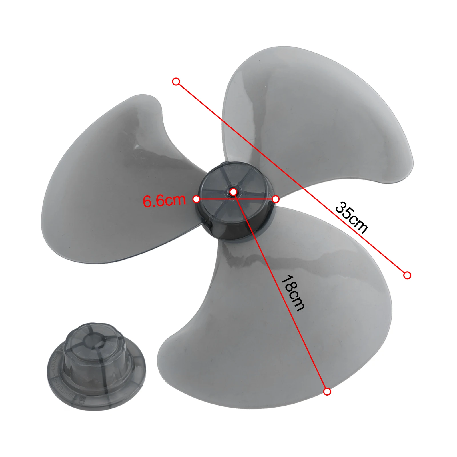 16 Inches  Three Leaves Fan Blade PP Bracket/desk Fan Accessory With Nut Cover Home Summer Supplies Replacement Accessories