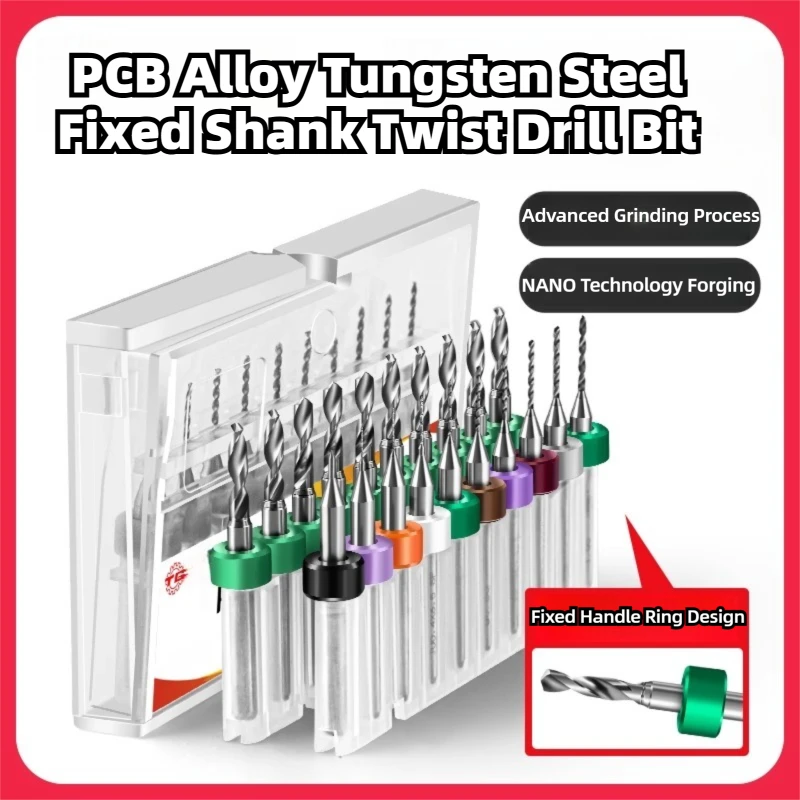 TG Hard Alloy 0.2/0.5-3.0mm Micro Drill Bits Print Circuit Board Import High Quality PCB Drill Bit Set 10PCS Tool Twist Drill