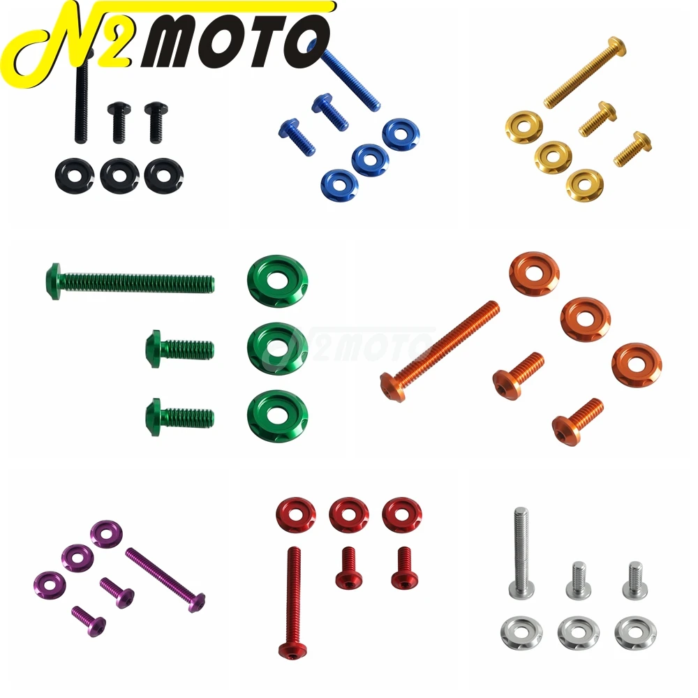 Colorful Motorcycle Windscreen Bolts Set Replacement For Harley Touring Street Glide Ultra Limited 14‑23 Windshield Mount Screws