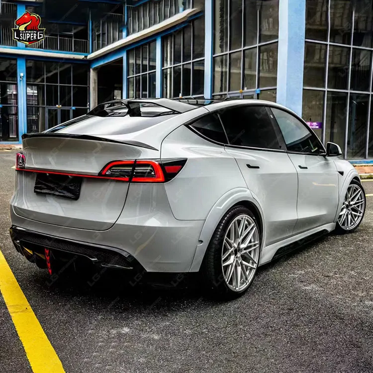 Hot Selling Body Kits  For TESLA MODEL Y Upgrade to D Style Carbon Fiber Roof Spoiler