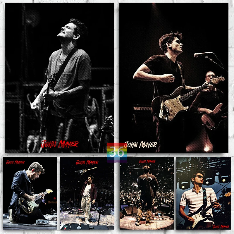 John Mayer Singer Rock Music Poster Canvas Printing American Rock Singer John Mayer Wall Art Picture Fans Home Decoration Gift