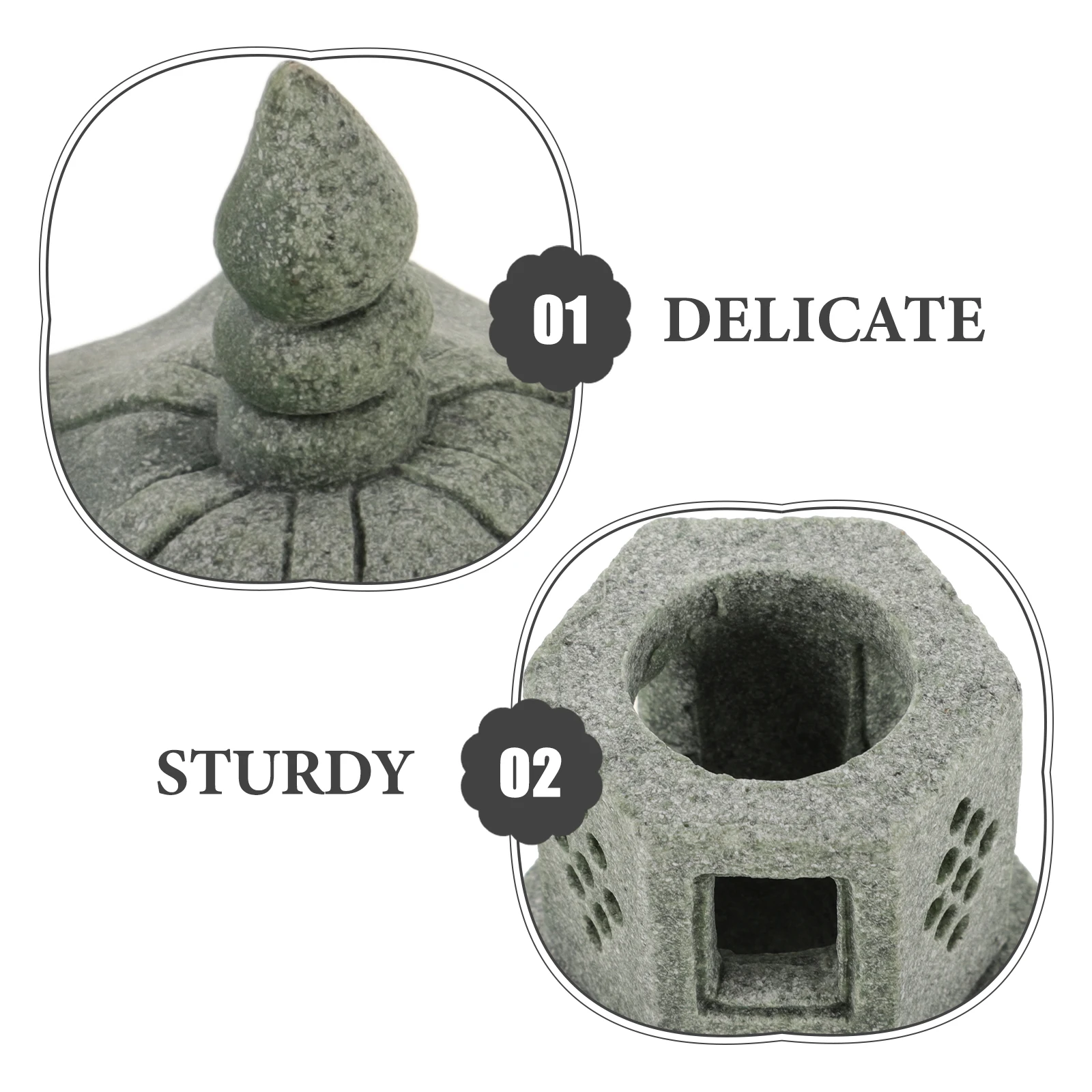 

Realistic Ancient Pagoda Statue Chinese Style Micro Landscape Bonsai Decoration Stone Ornament For Garden Yard Desktop Miniature