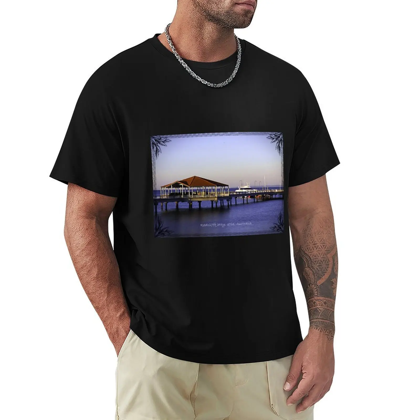 The Redcliffe Jetty, Q'ld, Australia T-Shirt Holiday Party T-Shirt for Men