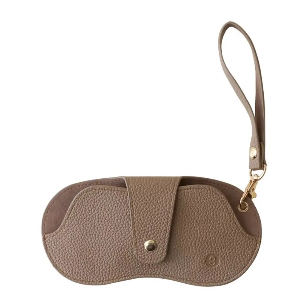 Portátil pendurado óculos saco lichia padrão couro do plutônio óculos saco de armazenamento óculos cor sólida titular