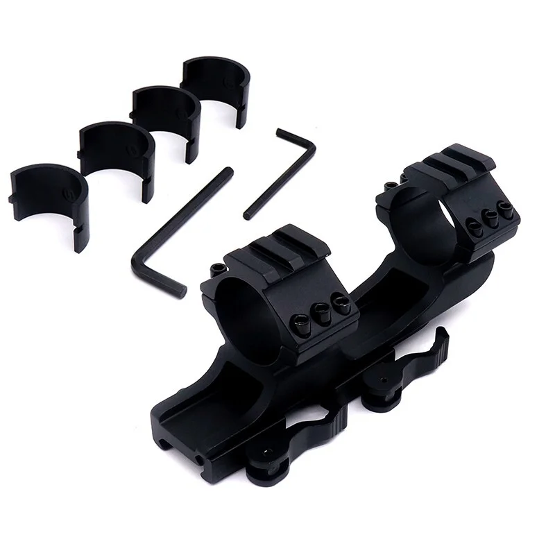 Quick Release 25.4mm/30mm One Piece Ring Scope Mount Cantilever with Picatinny Rail