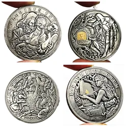 Active Mechanism Holy Grail Coin Mix 4pcs Hobo Nickel Morgan Dollar Roman Booteen Collectible Magic Coin Creative Gift