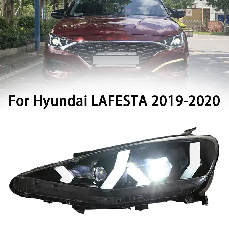 

Автомобильная фара для Hyundai LAFESTA светодиодный, фара 2019-2020, фары ДХО, сигнал поворота, фара дальнего света, объектив проектора Angel Eye