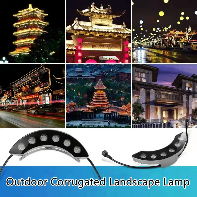 

Outdoor Garden Spotlight Colorful Light Corrugated Tree Light Courtyard Lighting Xmas Lights Outdoor Pillar Lamp Landscape Lamp