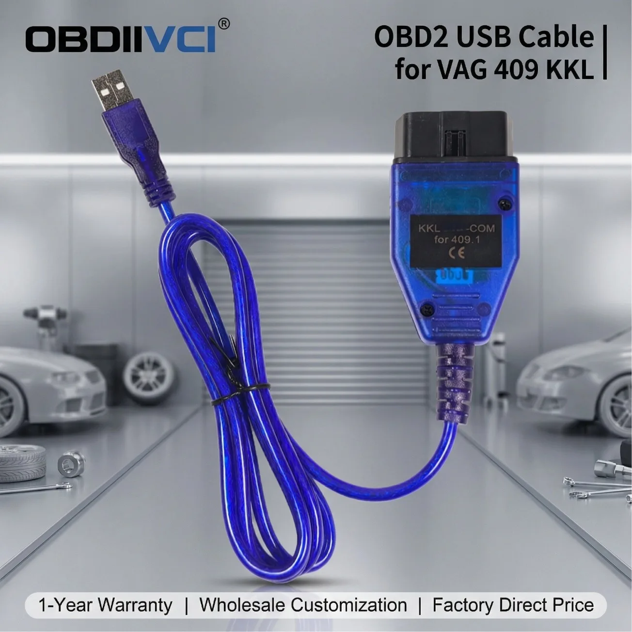 FT232RL Chip  Scan Tool for Audi/Seat Etc VAG Series Vehicles for VAG 409 KKL  OBD2 16pin Connector Fault Diagnostic Cable