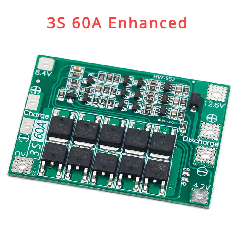 BMS 3S 4S 40A Li-ion Lithium Battery 18650 Charger PCB BMS Protection Board with Balance For Drill Motor 14.8V 16.8V Lipo Module