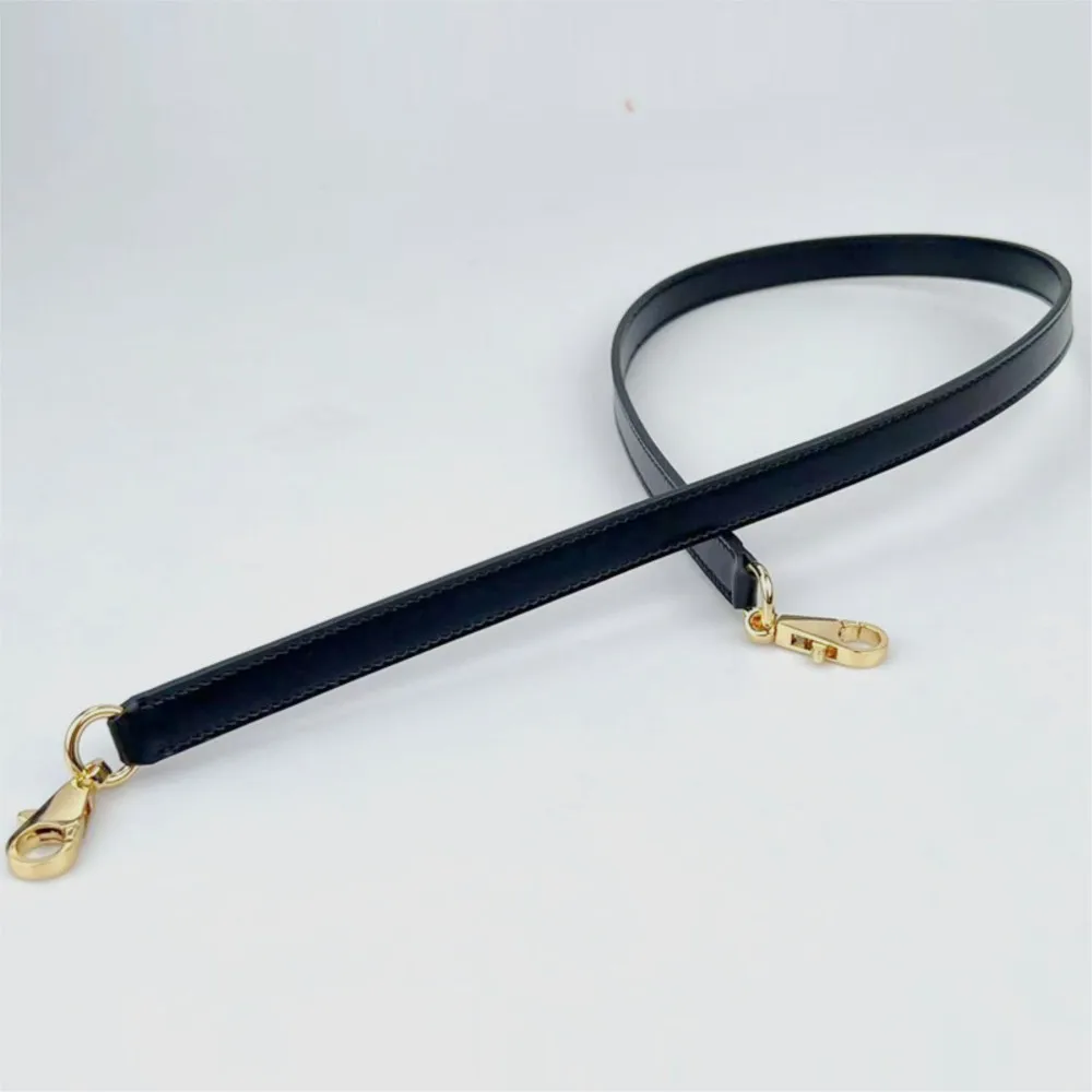Customized leather shoulder strap  black color width 1.8CM  leather messenger bag with single shoulder strap and accessories