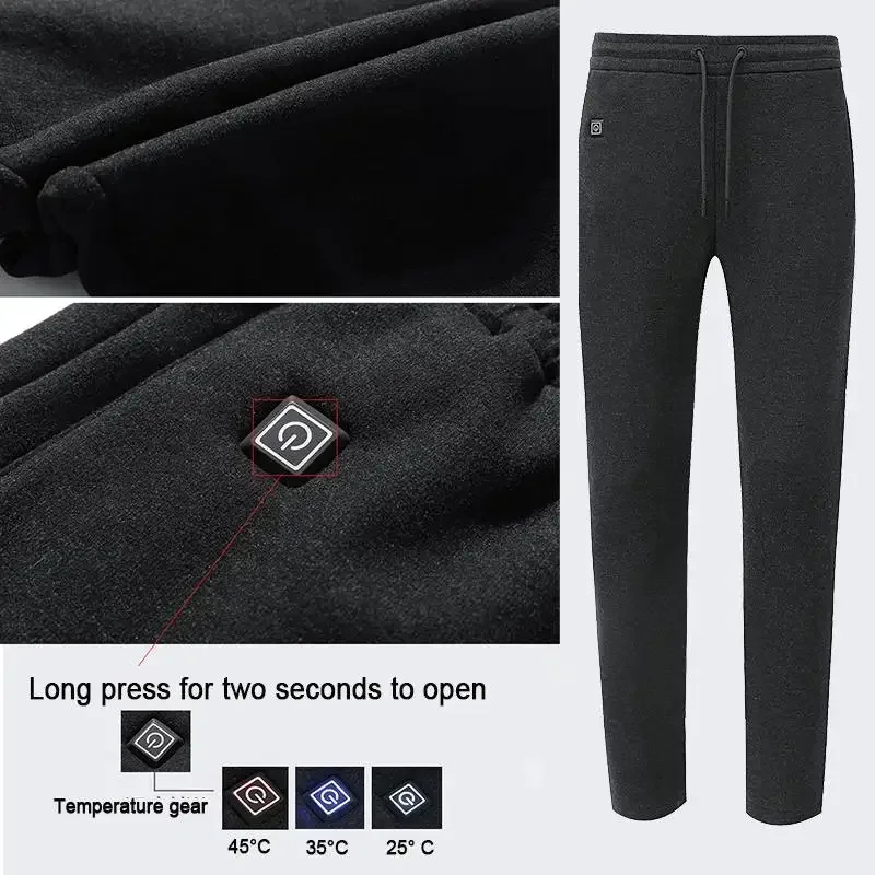 Winter Heated Pants Self Heating Pants Outdoor Hiking Warm Slim USB Trekking Skiing Electric Thermal Pants Trousers Women Men