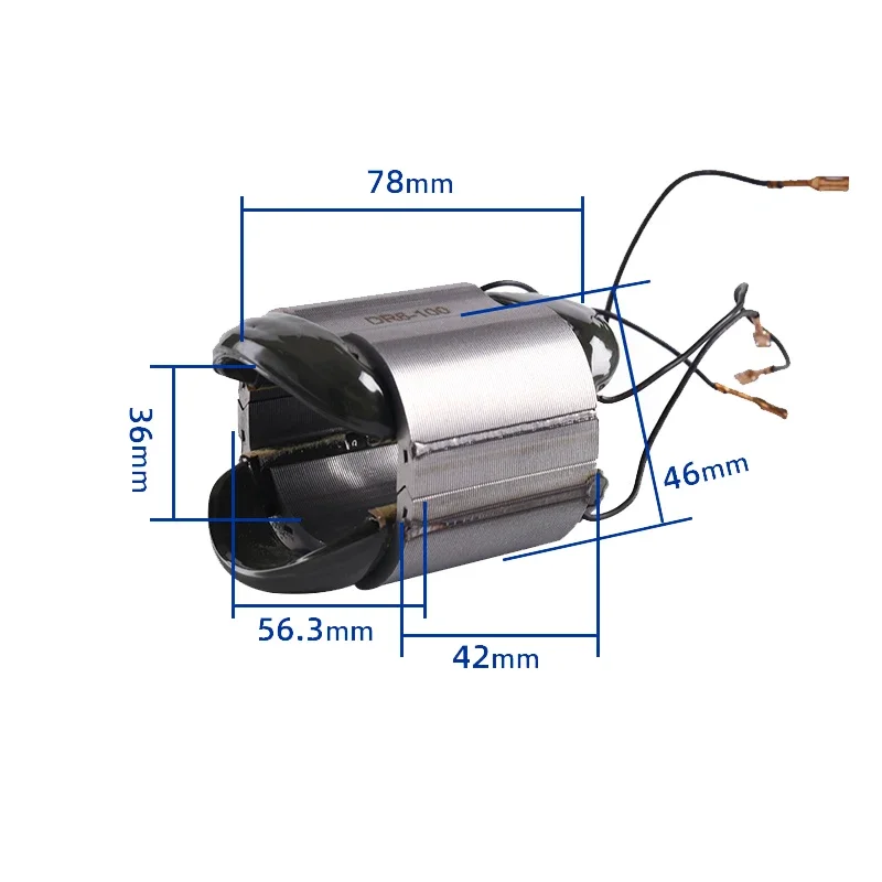 Anclaje de Rotor de armadura AC220-240V, recambio para Bosch GWS6-100 GWS6000 6600 6700 GWS 6-115 GWS6-115, amoladora angular, estator de Rotor