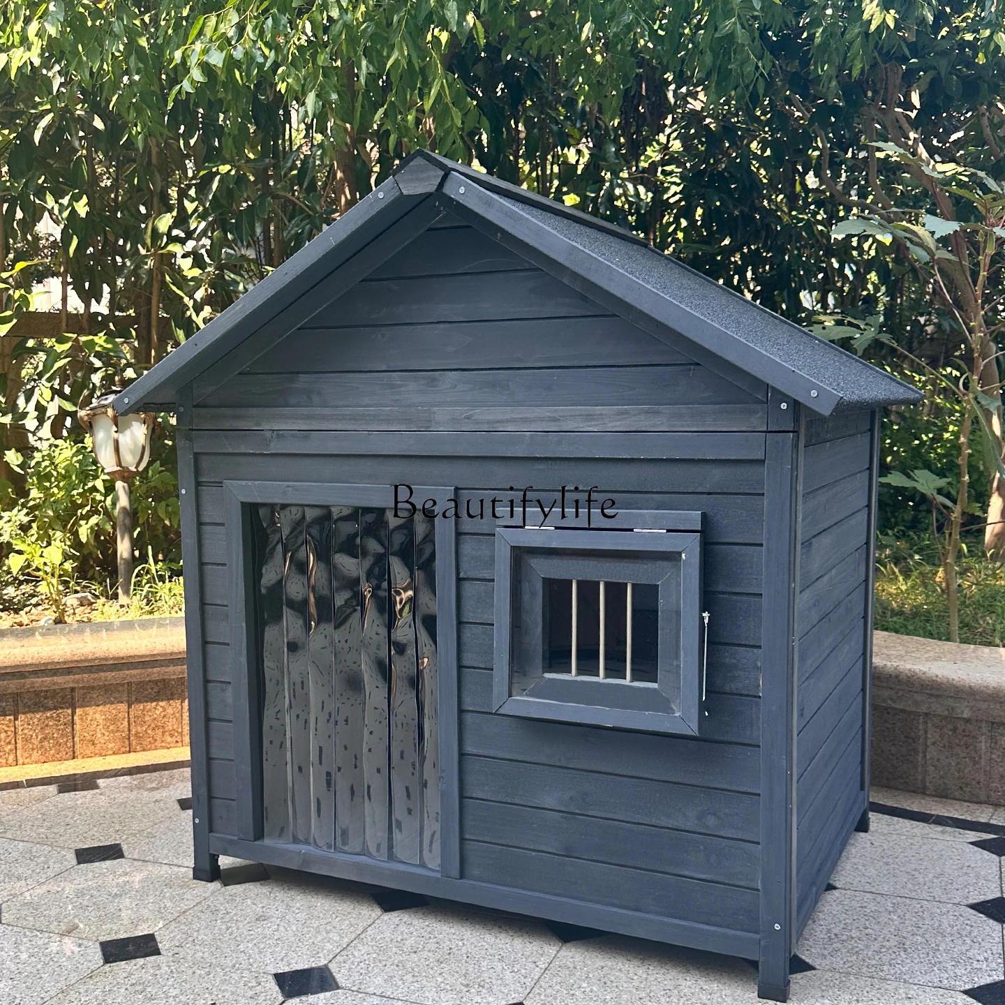 

Outdoor dog cage Four seasons universal cat house Medium and large dog Golden Retriever dog house