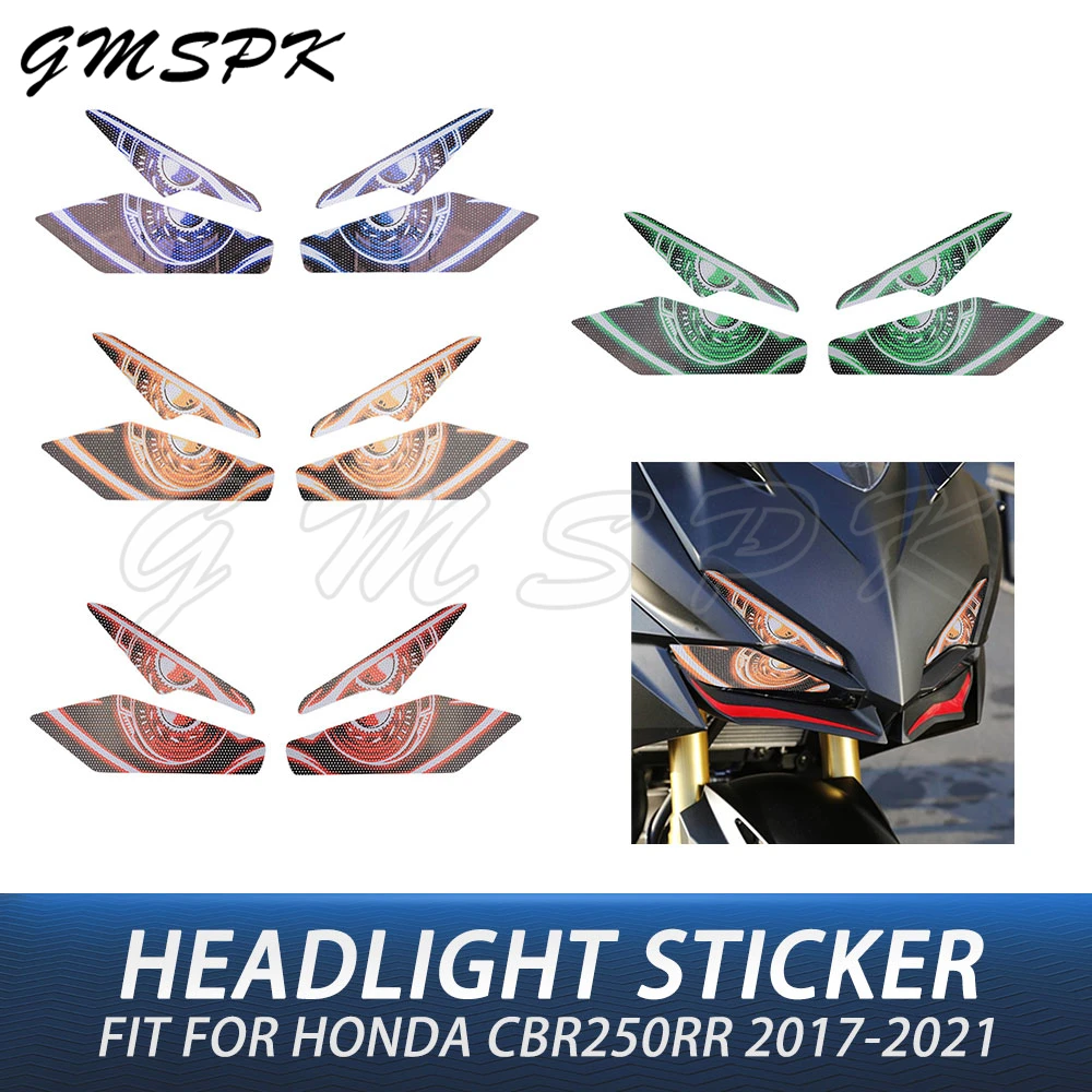 

Motorcycle Front Fairing Headlight Guard Sticker Fit for HONDA CBR250RR CBR 250 RR 2017- 2019 Headlamp Protection Eye Decals