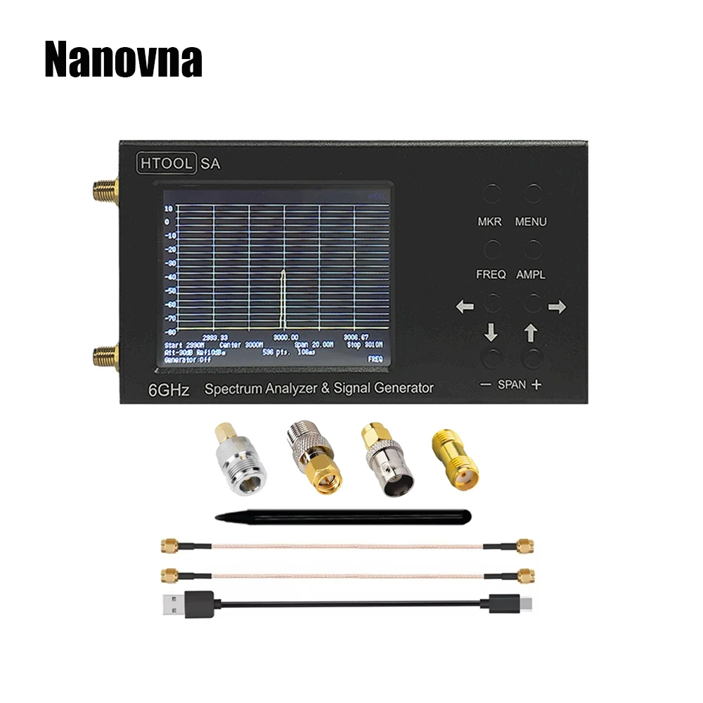 

Nanovna SA6 Upgraded SA8 Spectrum Analyzer Russian English Chinese 35-6200 MHz Signal Generator System Continuously Updated