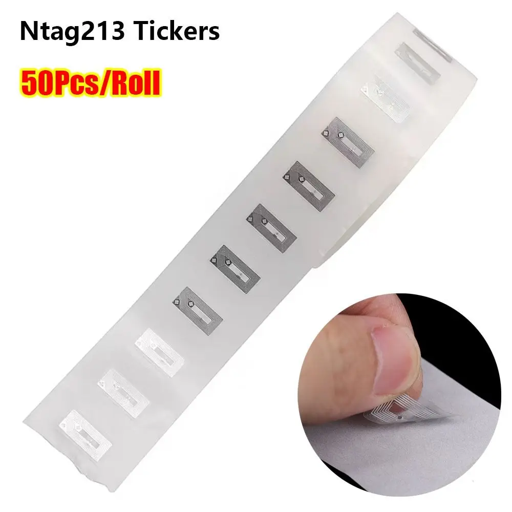 50Pcs 11x21mm NFC Chip NTAG213 Sticker 1K S50 Wet Inlay NTAG213 Wet Inlay Anti-counterfeiting Electronic Label