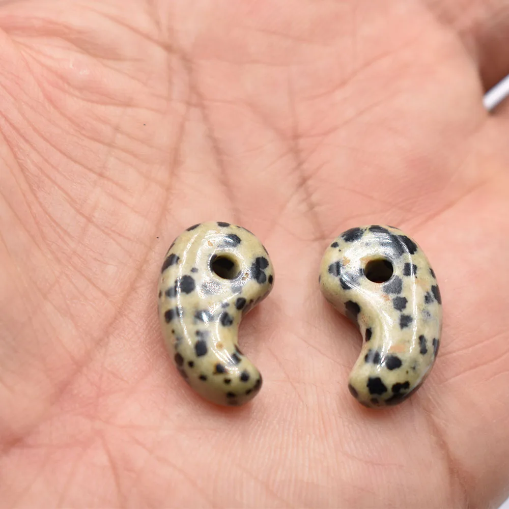Großhandel 12 Stück/Set modische natürliche Tigerauge-Stein-Rosenquarz-Magatama-Anhänger für Schmuckherstellung, kostenloser Versand – Detail 15
