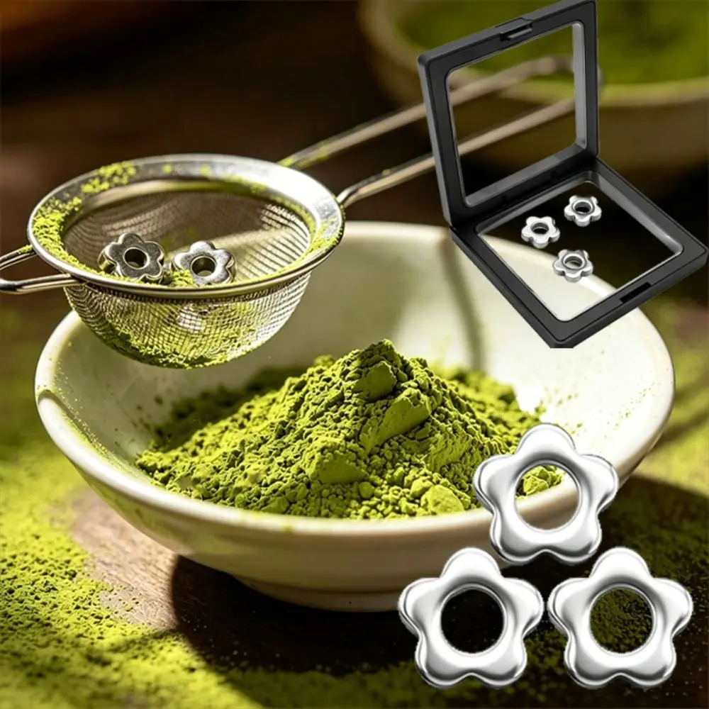 Stainless Steel Matcha Sifter Food-Safe Material Rolling Beads Stainless Steel Sieve Smooth Edge Durable Anti-Clump Sifter