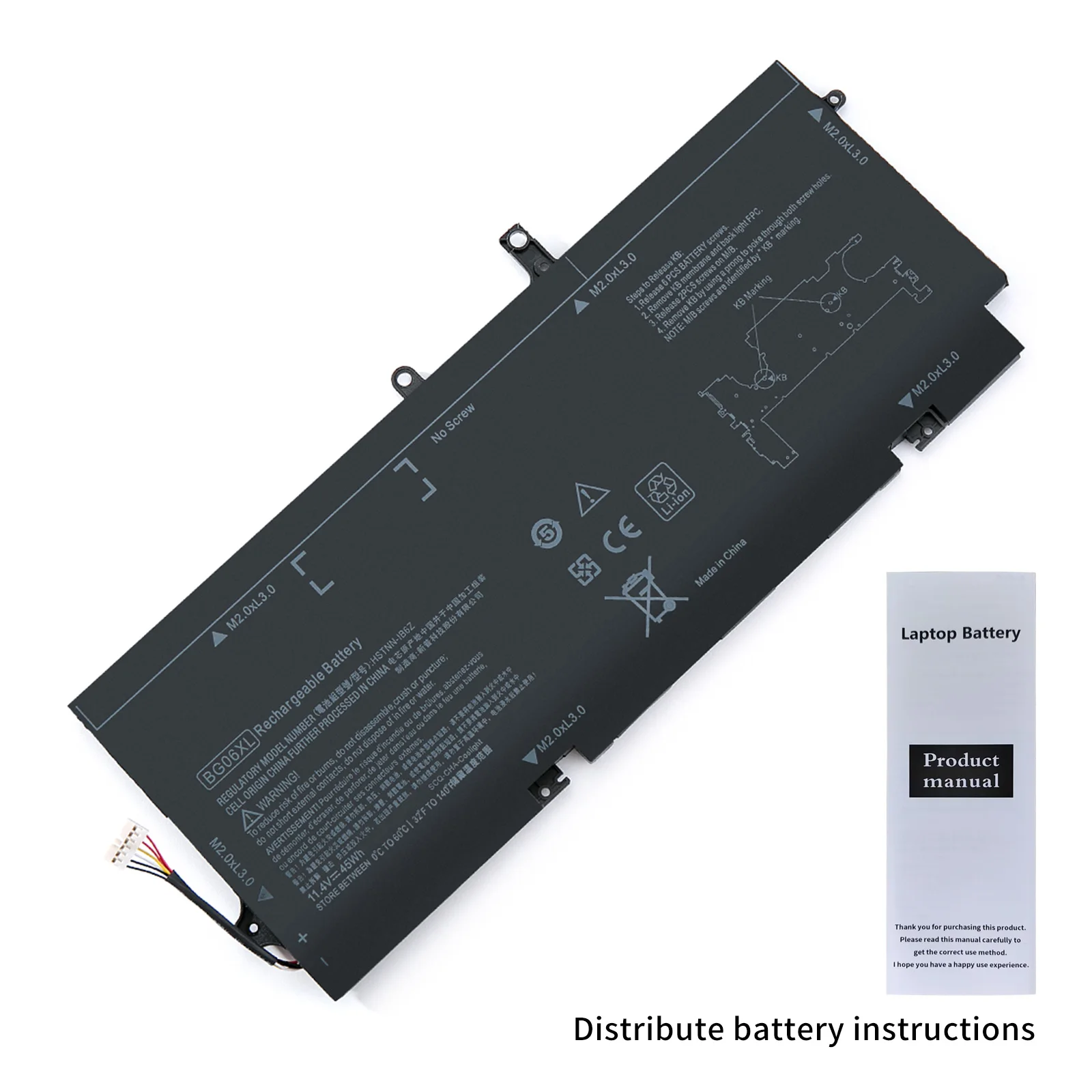 BG06XL Battery for HP EliteBook 1040 G3 (P4P90PT) BG06XL HSTNN-Q99C HSTNN-IB6Z 804175-1B1 804175-1C1 804175-181 45WH