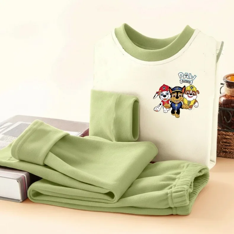 PAW Patrol Cartoon-bedruckte Herbst-Winter-Pyjama-Sets für Jungen, weiche, bequeme Heimkleidungssets für Kinder, Schlafanzüge für Kinder von 0 bis 10 Jahren – Detail 5
