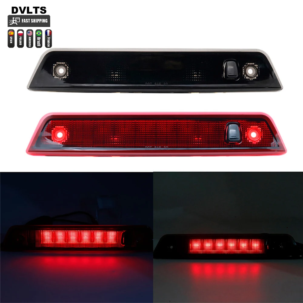 High mount Red Smoke third Tail Rear Brake Stop LED Light Rear Lamp for Jeep Grand Cherokee 2005 -2010 55156389AC/ 55156389AF