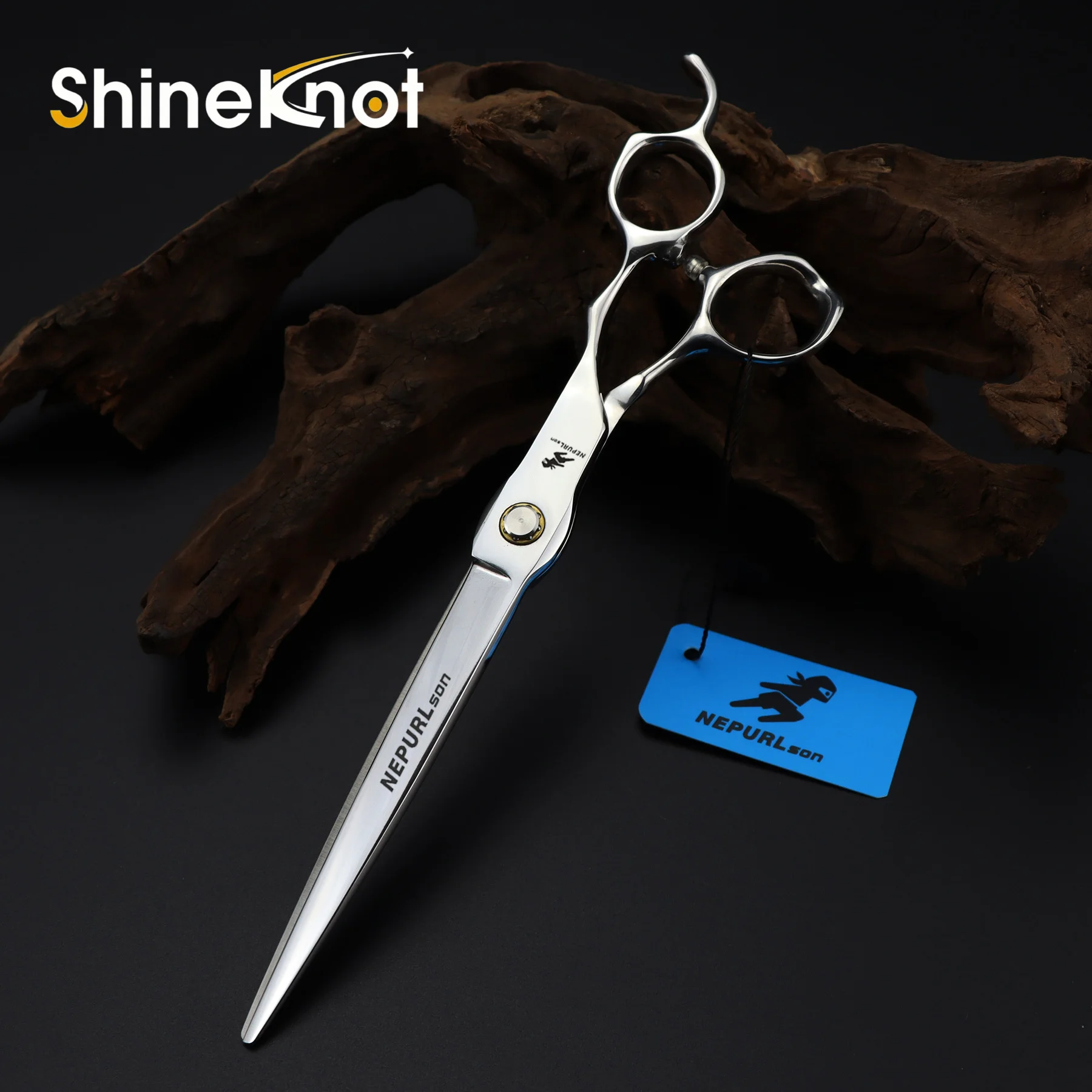 

SHINEKNOT 8.0-Inch Stainless Steel Vg10 High-End Professional Pet Clipper Flat Clipper, Pet Beauty Special Scissors